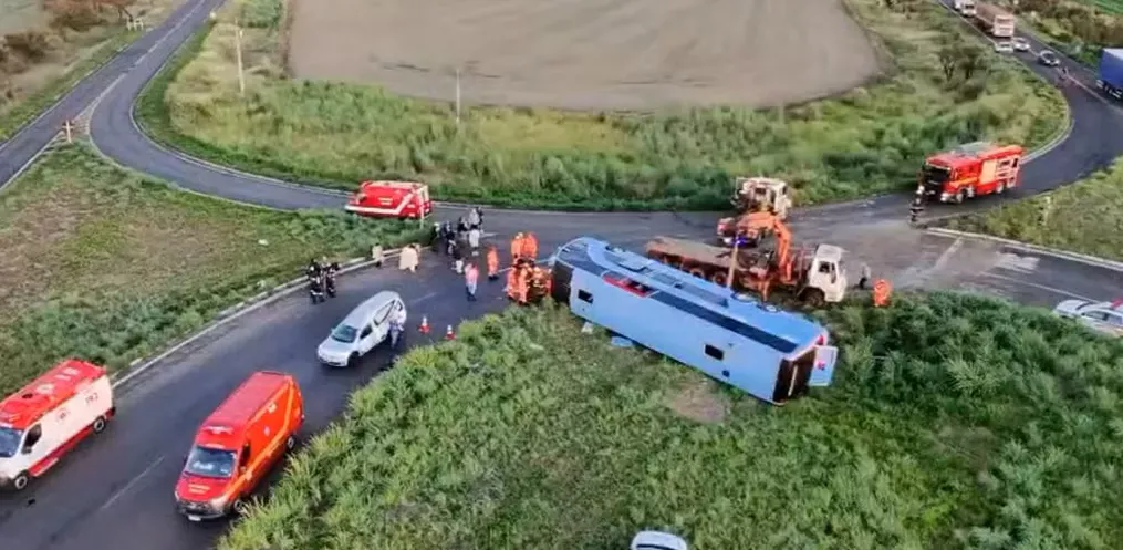 acidente com ônibus