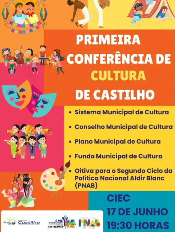 Conferência de Cultura em Castilho 2025 reúne artistas e propõe avanços na política cultural local 1 Conferência de Cultura em Castilho 2025, cultura Castilho, política cultural Castilho, Sistema Municipal de Cultura, PNAB, Conselho Municipal de Cultura, Fundo Municipal de Cultura,