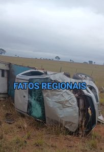 Veículo sofre acidente na MS-324, em Água Clara-MS, proximo ao Barra Mansa Veículo sofre acidente na MS-324, em Água Clara-MS, proximo ao Barra Mansa