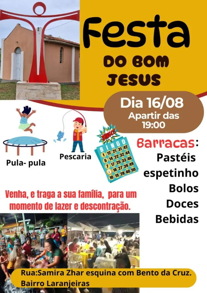 Festa do Bom Jesus em Castilho SP acontece dia 16 de agosto com comidas típicas e diversão para toda a família 1 Festa do Bom Jesus em Castilho SP