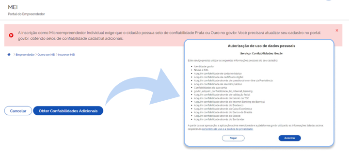 SEBRAE Móvel Castilho – Oportunidade de Formalização e Microcrédito para Impulsionar Negócios Locais 2025 7 Página para autorizar uso de dados pessoais