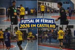 FUTSAL DE FÉRIAS 2026 EM CASTILHO: 15ª RODADA TEM JOGO DECIDIDO NO DETALHE E EMPATE EQUILIBRADO