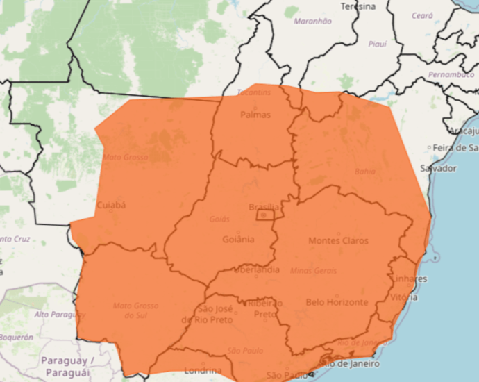 ALERTA DE CHUVAS: INMET EMITE AVISO PARA 12 ESTADOS