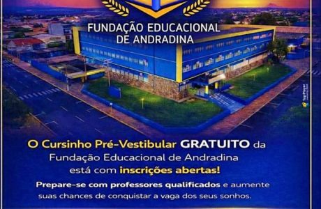 CURSINHO PRÉ-VESTIBULAR GRATUITO DA FEA: INSCRIÇÕES ABERTAS
