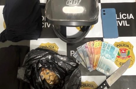 ROUBO EM MIRANDÓPOLIS: POLÍCIA MILITAR PRENDE SUSPEITO