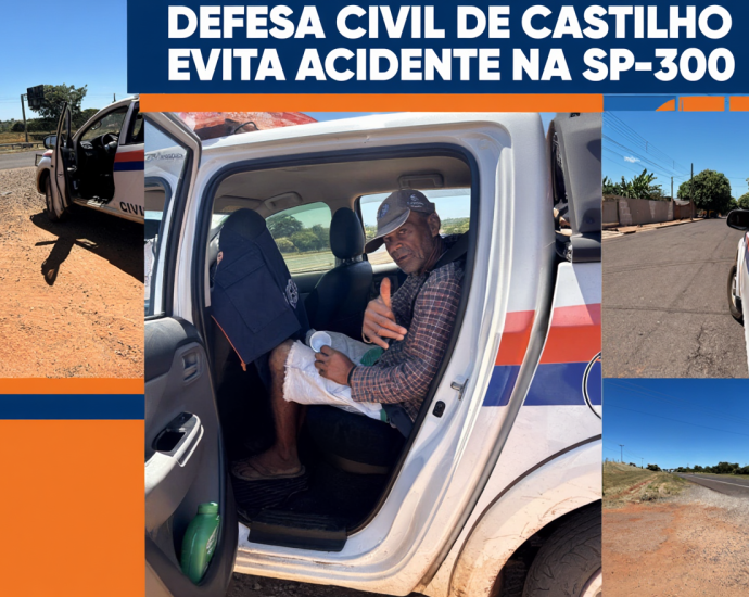 DEFESA CIVIL DE CASTILHO EVITA ACIDENTE NA SP-300 EM 1 AÇÃO PREVENTIVA