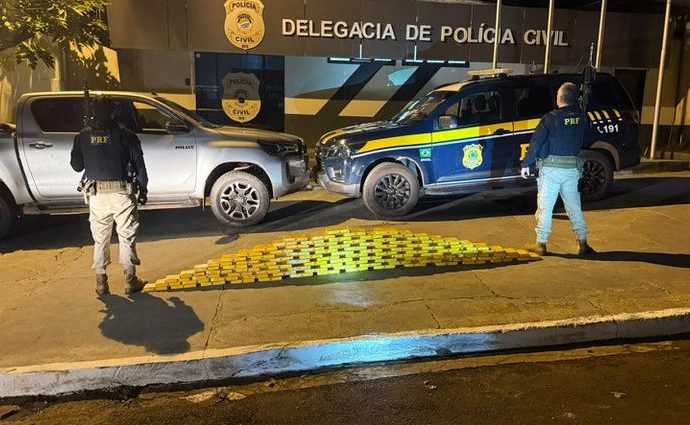 COCAÍNA: PRF APRENDE 103 KG EM RIO NEGRO (MS)